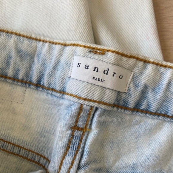 Sandro Bleached Straight Leg Jeans - Picture 4 of 8